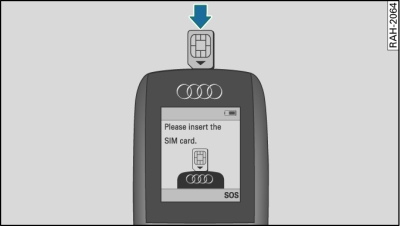 Position for SIM card when inserting